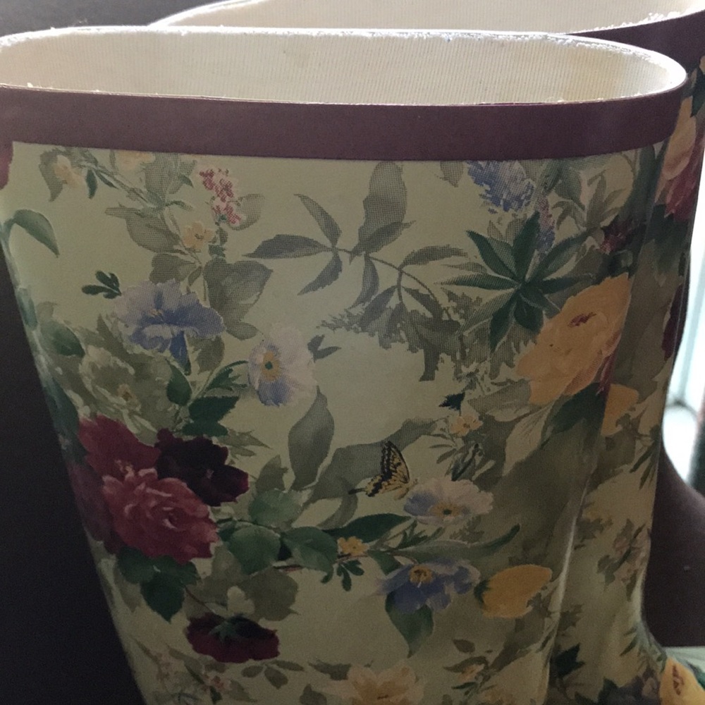 Rubber floral size 8 gardening\rain boots Cottage chic - Picture 5 of 11
